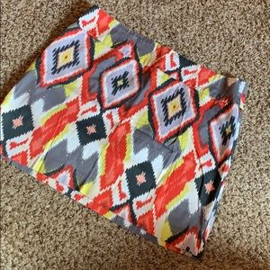 Aztec print mini skirt